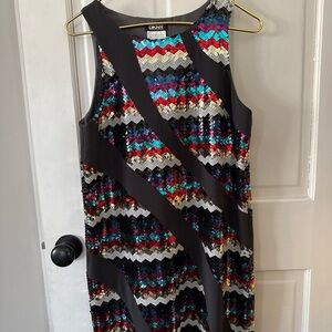 DKNY Multicolor Sequin Dress